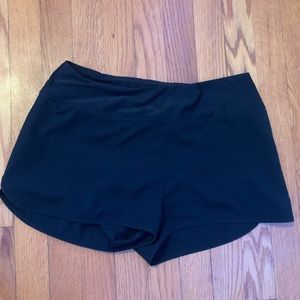 black athletic shorts